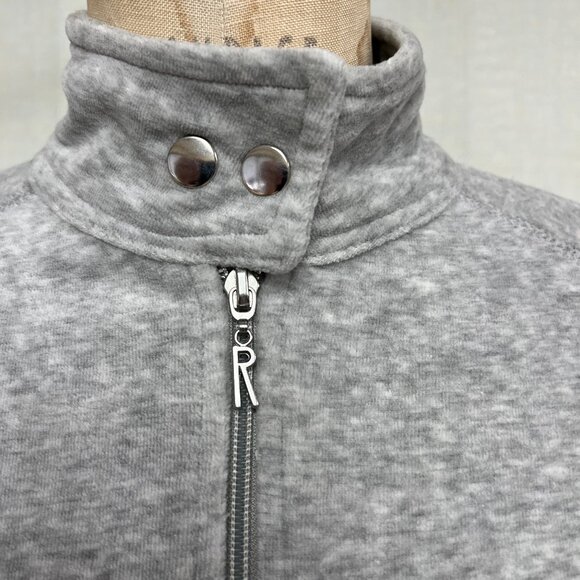 Vintage New Y2K Deadstock Rampage Velour Track Suit Pants Jacket Gray Medium - Picture 2 of 8